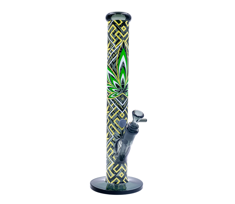 FIRE-FLOW x Black Leaf - Glas Bong - Leaves 34 - 51mm - 40cm