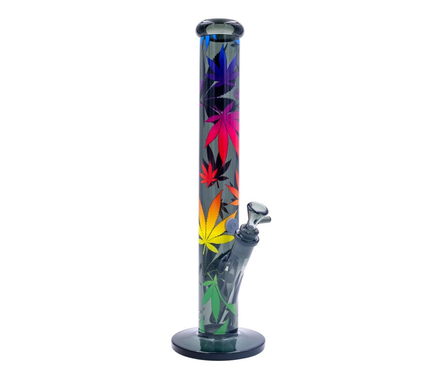 FIRE-FLOW x Black Leaf - Glas Bong - Leaves Gradient - 51mm - 40cm