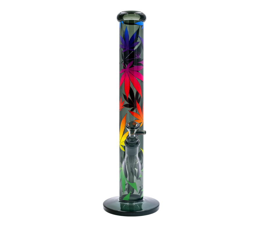 FIRE-FLOW x Black Leaf - Glas Bong - Leaves Gradient - 51mm - 40cm Bild 3