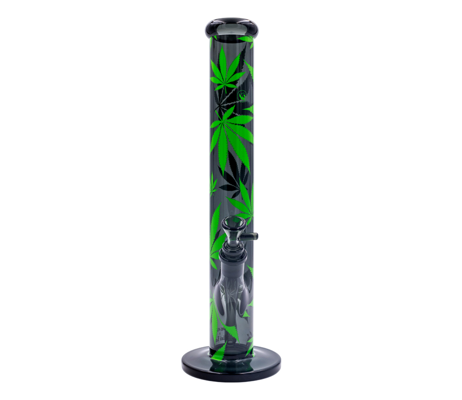 FIRE-FLOW x Black Leaf - Glas Bong - Leaves Green - 51mm - 40cm Bild 3