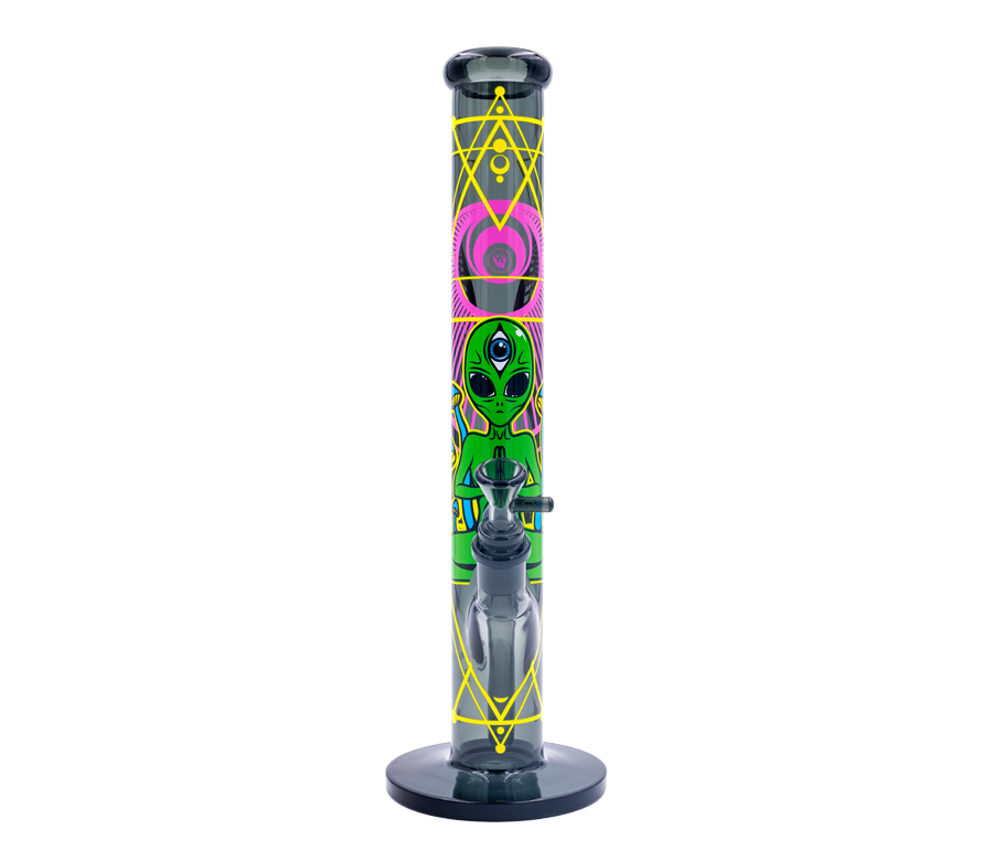 FIRE-FLOW x Black Leaf - Glas Bong - Trippy Alien - 51mm - 40cm Bild 3