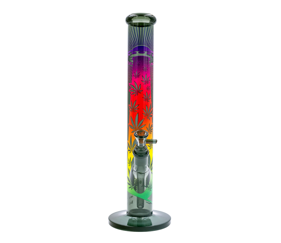 FIRE-FLOW x Black Leaf - Glas Bong - Ufo Gradient - 51mm - 40cm Bild 3