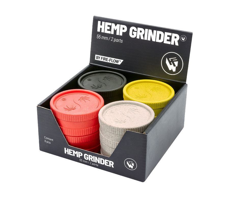 Hemp Grinder - 420 Yin Yang - 55mm - 2 Layers - Display - 8 Stück Bild 2