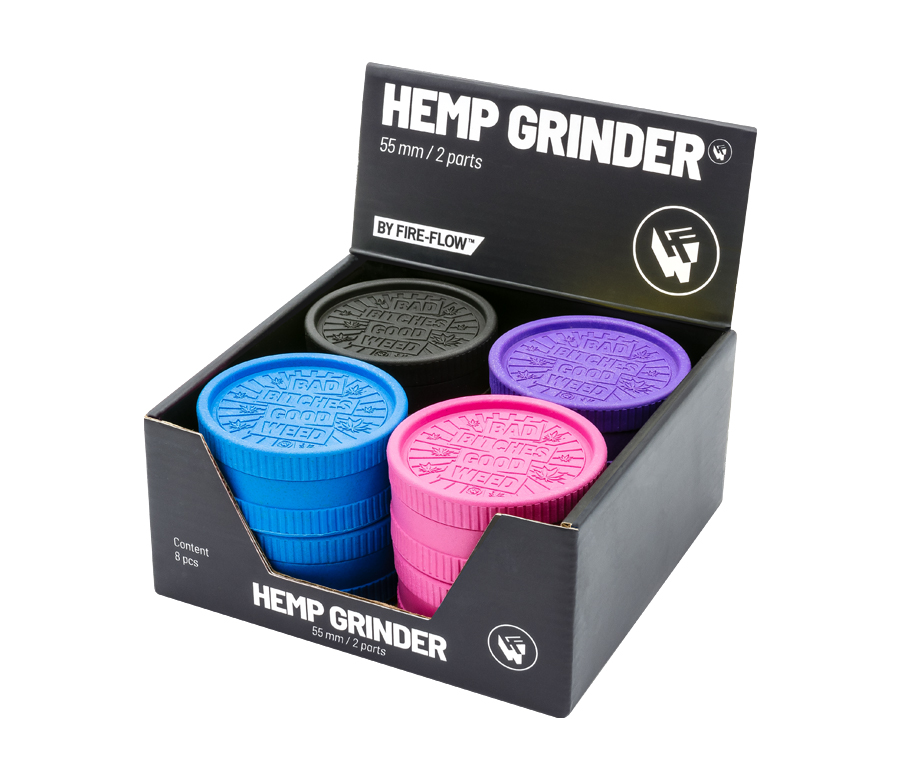 Hemp Grinder - Bad Bitches - 55mm - 2 Layers - Display - 8 Stück Bild 2
