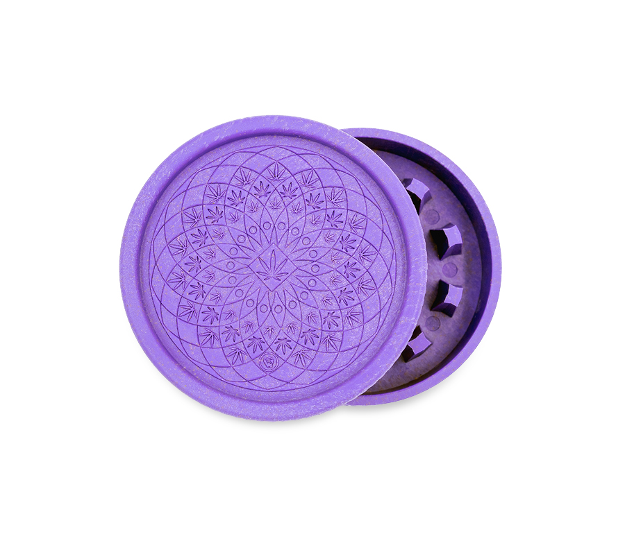 Hemp Grinder - Leaf Pattern - 55mm - 2 Layers - Display - 8 Stück Bild 6