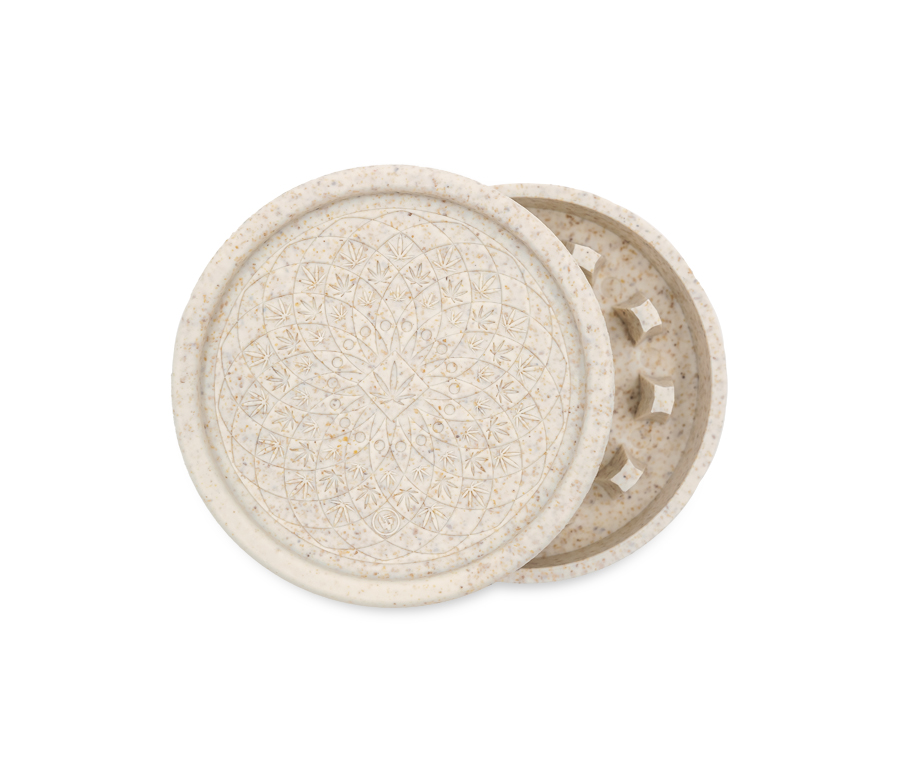 Hemp Grinder - Leaf Pattern - 55mm - 2 Layers - Display - 8 Stück Bild 10