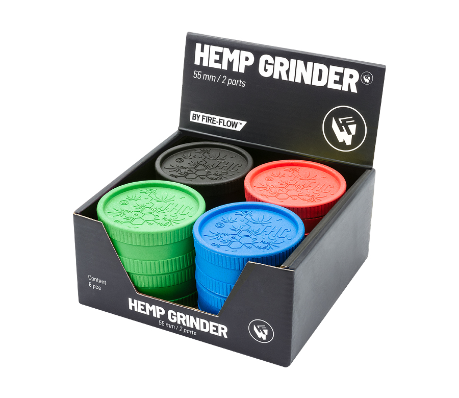 Hemp Grinder - THC Molecule - 55mm - 2 Layers - Display - 8 Stück Bild 2