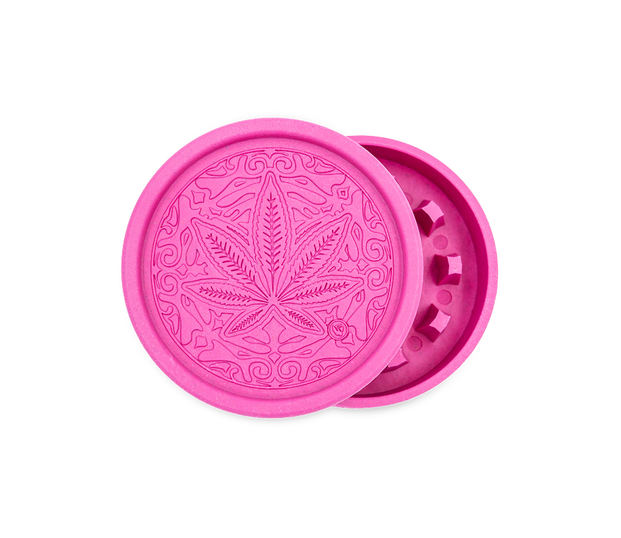 Hemp Grinder - Trance Leaf - 55mm - 2 Layers - Display - 8 Stück Bild 4