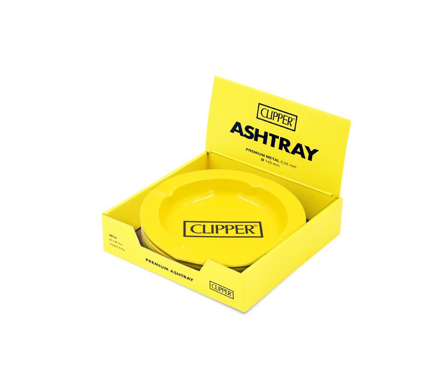 Metal Ashtray - 135mm - Clipper Logo Yel - Display - 6 Stück Bild 4