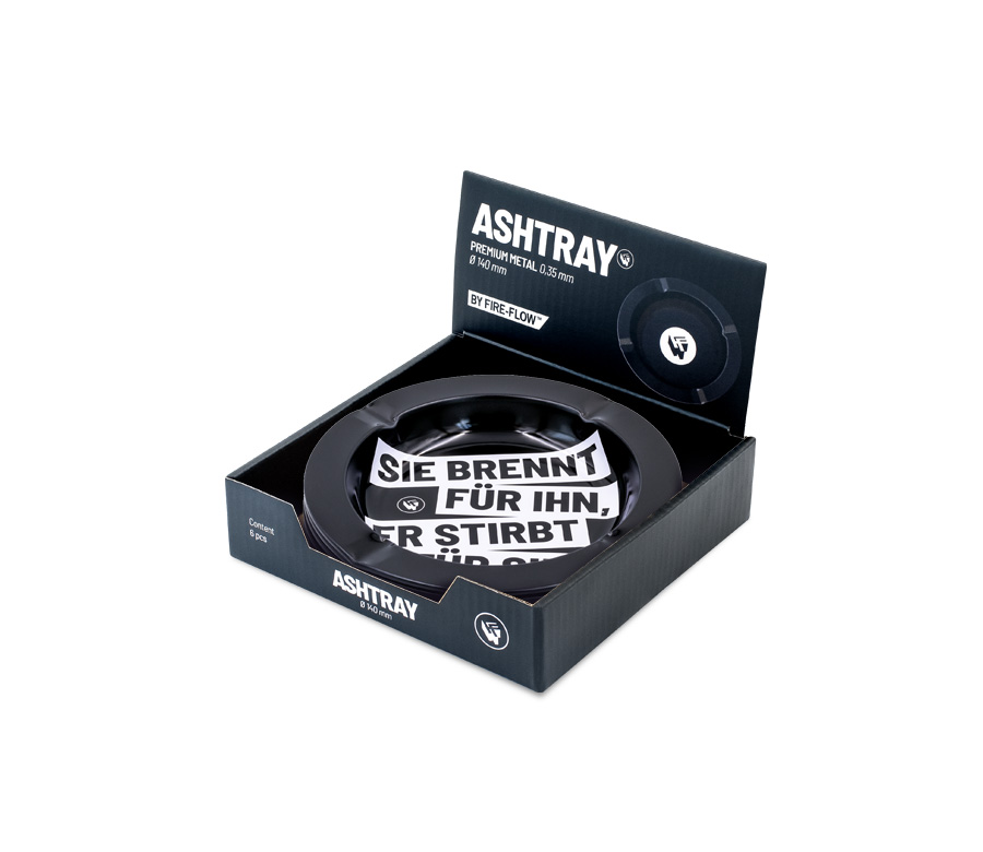 Metal Ashtray - 135mm - Sie Brennt Für Ihn - Display - 6 Stück Bild 3