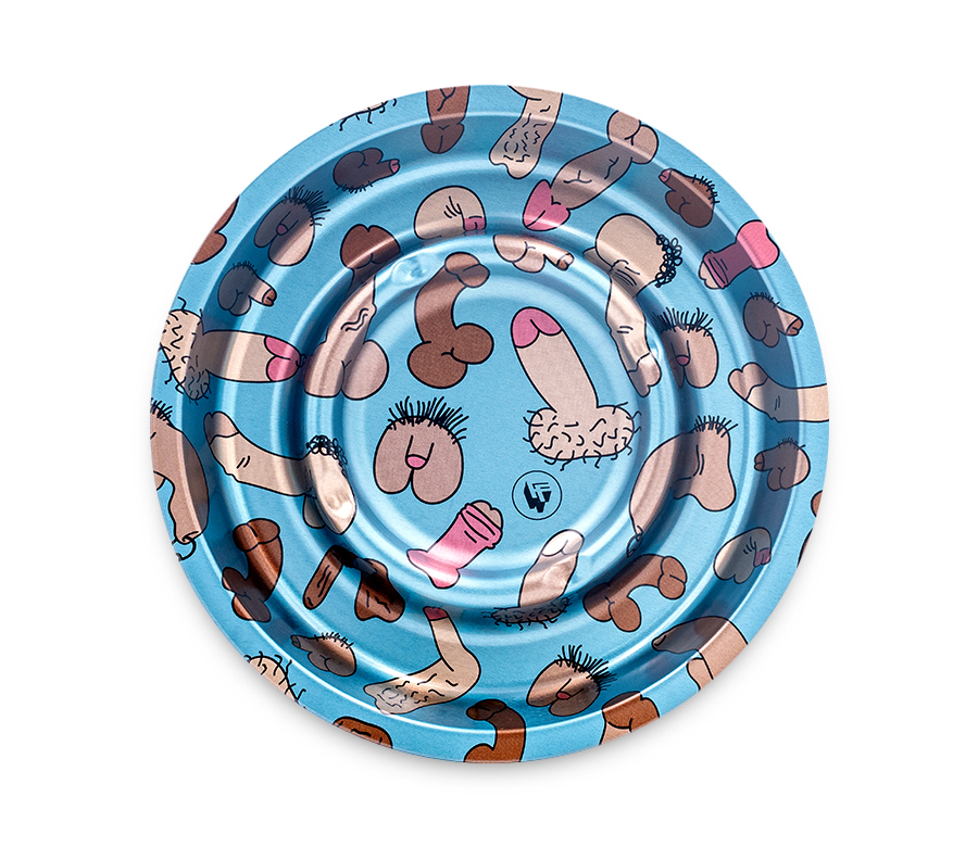 Metal Coffeeshop Ashtray - 160mm - Dick Pattern