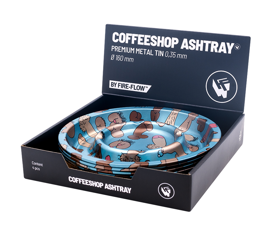 Metal Coffeeshop Ashtray - 160mm - Dick Pattern Bild 5