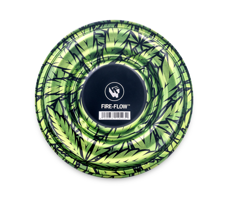 Metal Coffeeshop Ashtray - 160mm - Leaves Green Bild 3