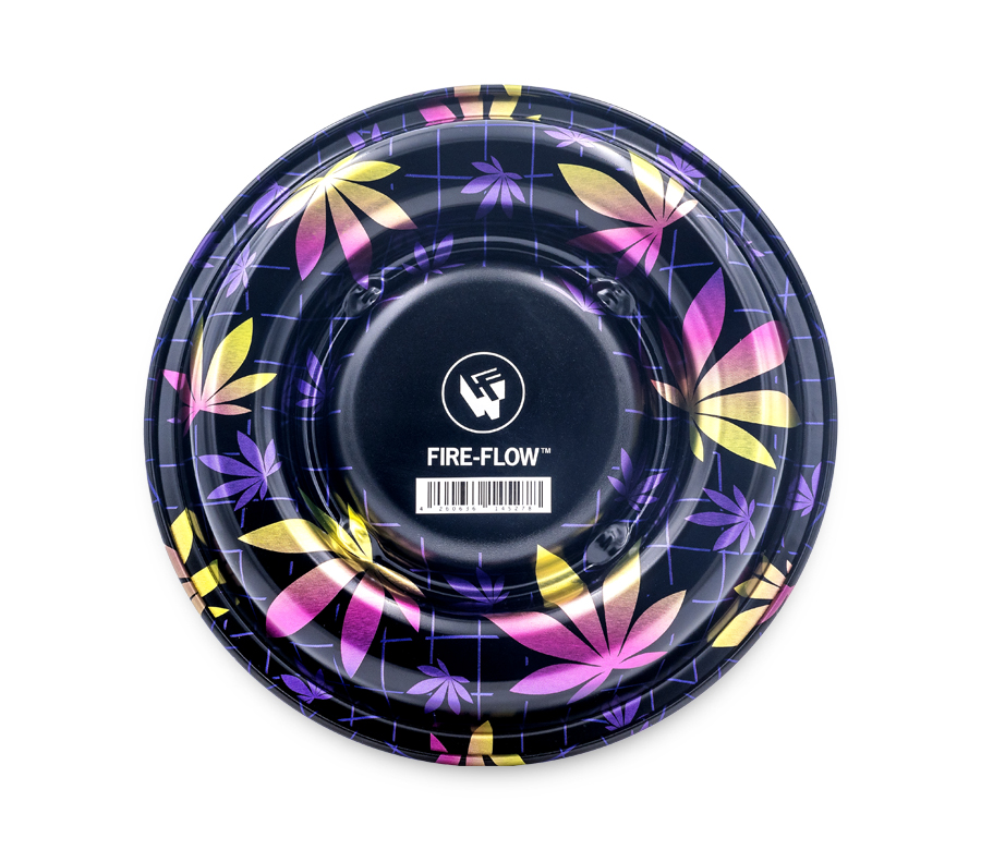 Metal Coffeeshop Ashtray - 160mm - Leaves #37 Bild 4