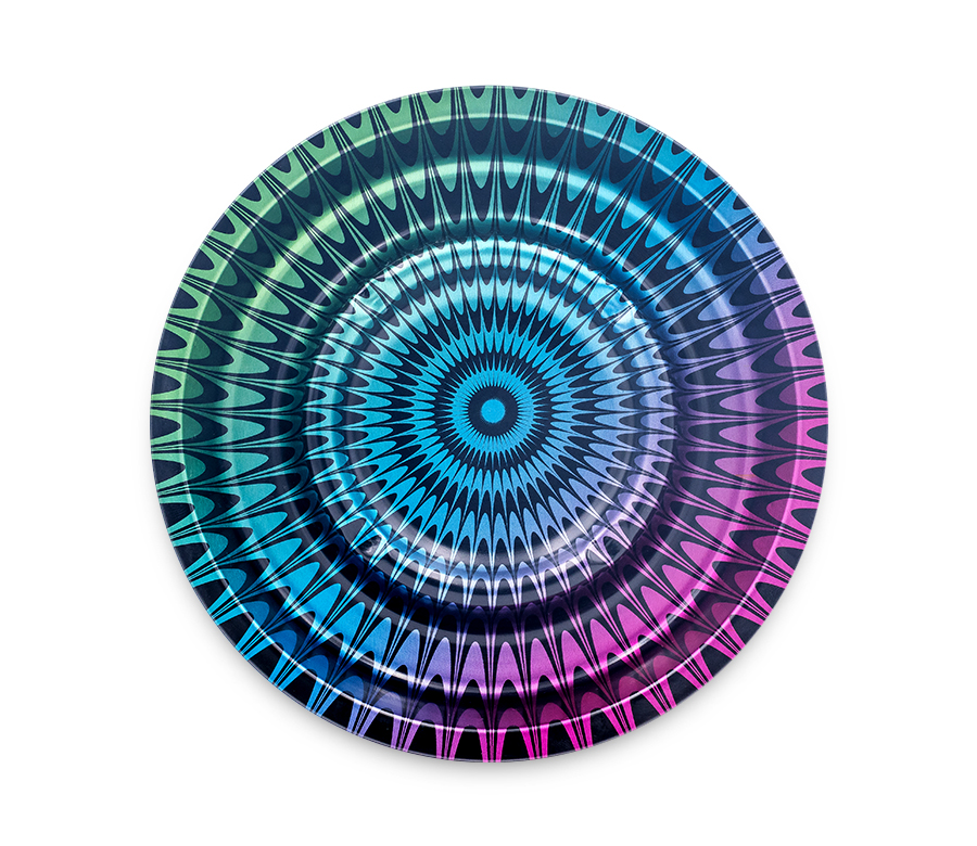 Metal Coffeeshop Ashtray - 160mm - Trippy #1