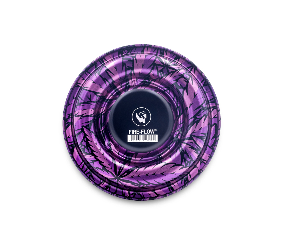 Metal Coffeeshop Ashtray - 136mm - Leaves #33 Pink Bild 3