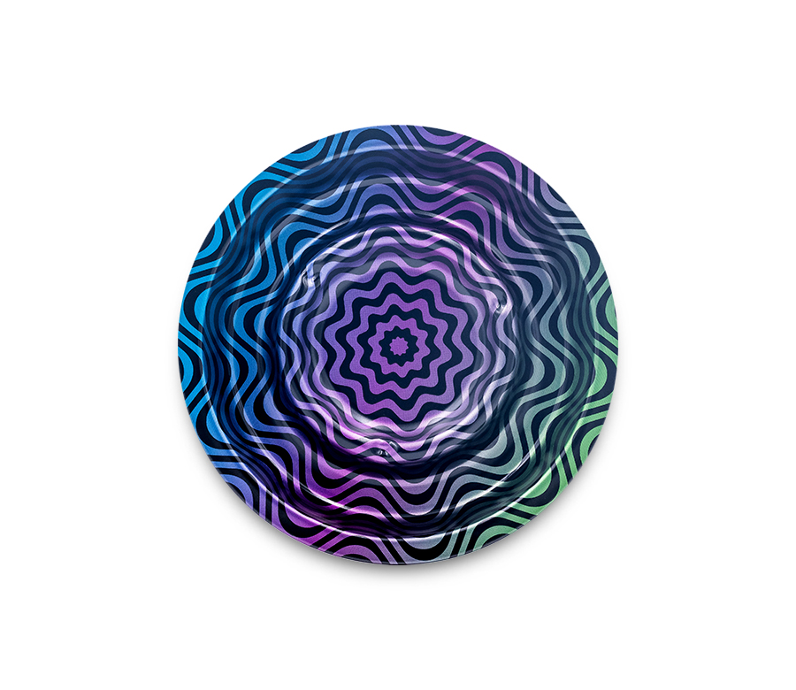 Metal Coffeeshop Ashtray - 136mm - Trippy #4