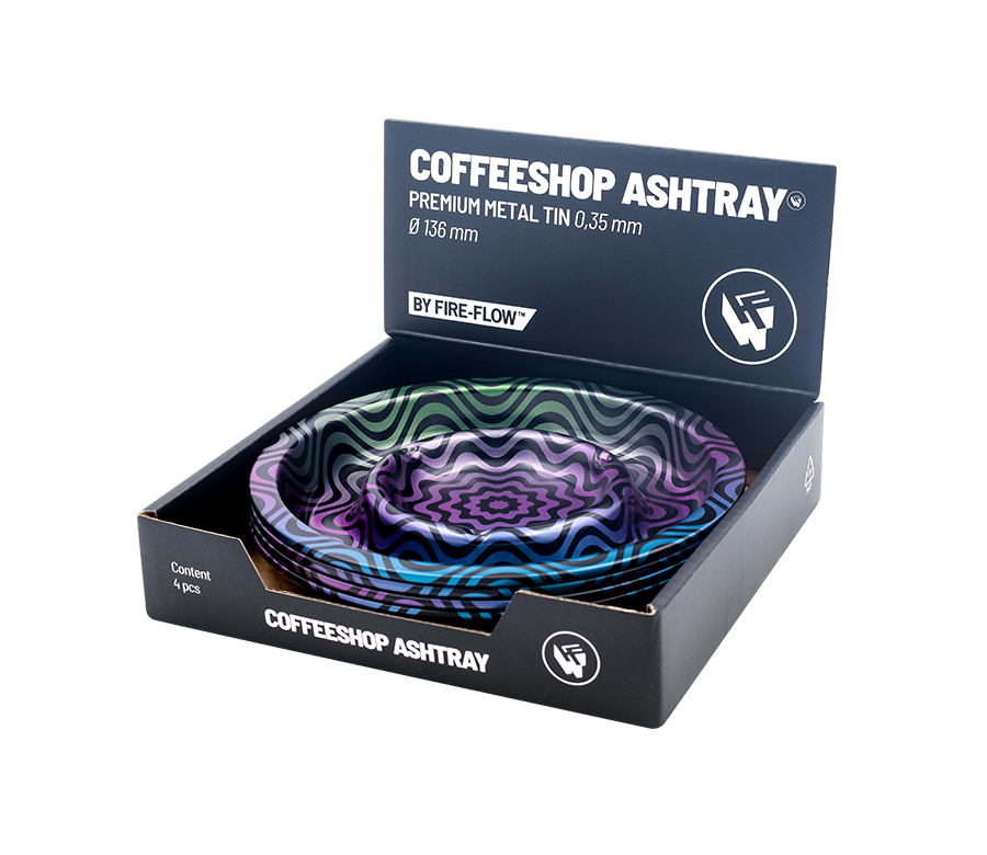 Metal Coffeeshop Ashtray - 136mm - Trippy #4 Bild 5
