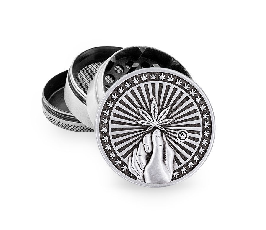 Metal Grinder - 50mm - 4 Layers - Silver - Hope - Display - 4 Stück Bild 2