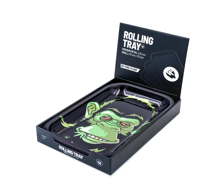 Rolling Tray - 27.5 x 17.5cm - Affen 3/4 Bild 3