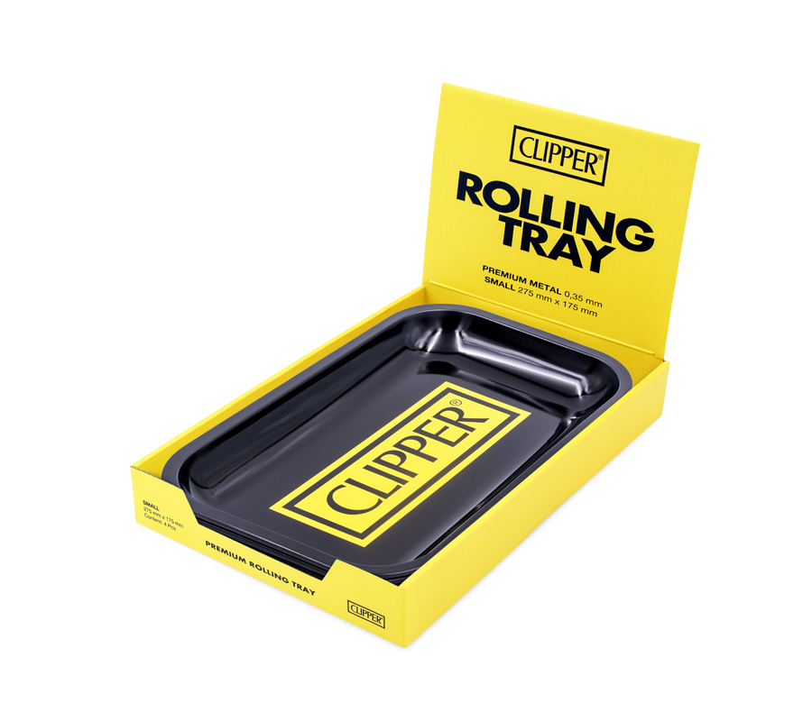 Rolling Tray - 27.5 x 17.5cm - Clipper Logo Black Bild 3
