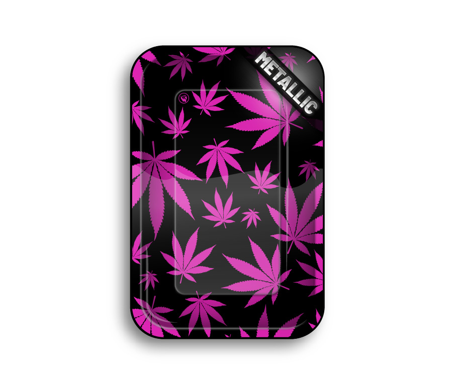 Rolling Tray - 27.5 x 17.5cm - Leaves Pink