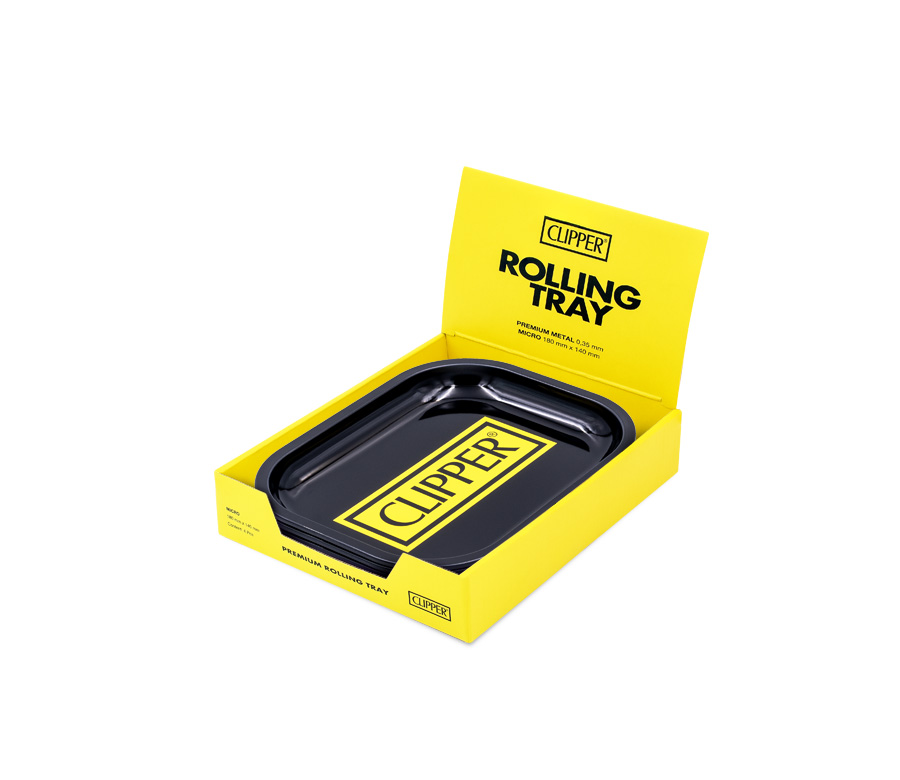 Rolling Tray - 18 x 14cm - Clipper Logo Black Bild 4