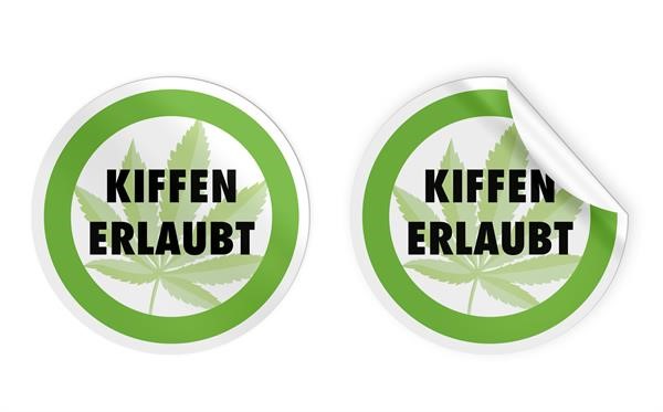 Sticker - KIFFEN ERLAUBT - 10 Stück