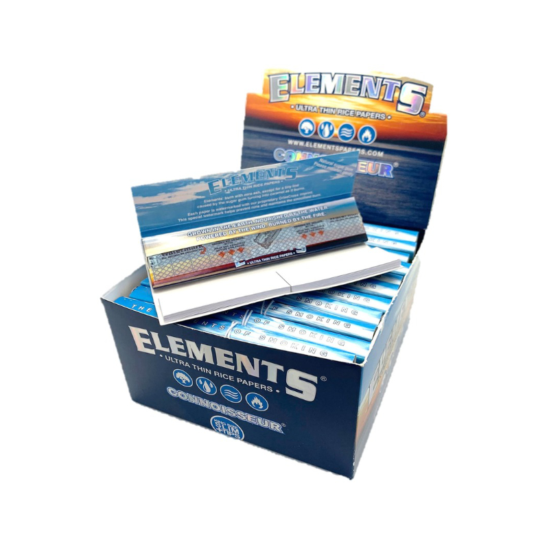 ELEMENTS - Connoisseur - Blue - King Size Slim + Tips - Box - 24 Stück Bild 3