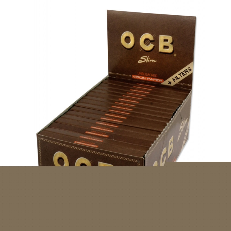 OCB - Virgin Slim Unbleached + Tips - Box - 32 x 32 Stück Bild 5
