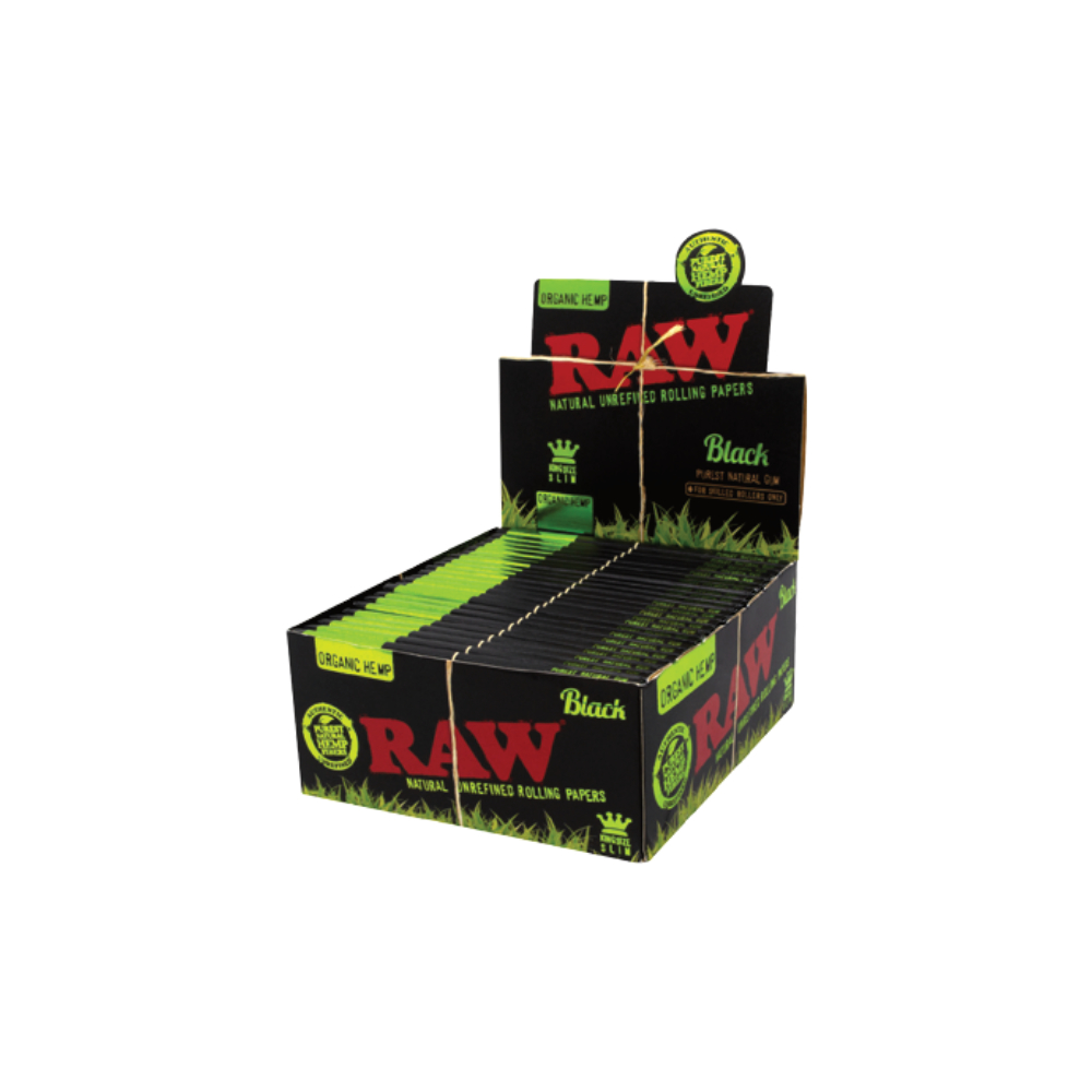 RAW - Black Organic Hemp Kingsize Slim - Box - 50 x 32 Stück Bild 5