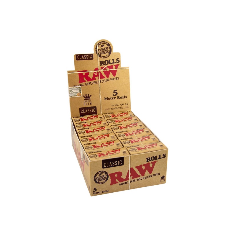 RAW - Classic Rolls Slim - 5m - Box - 24 Stück