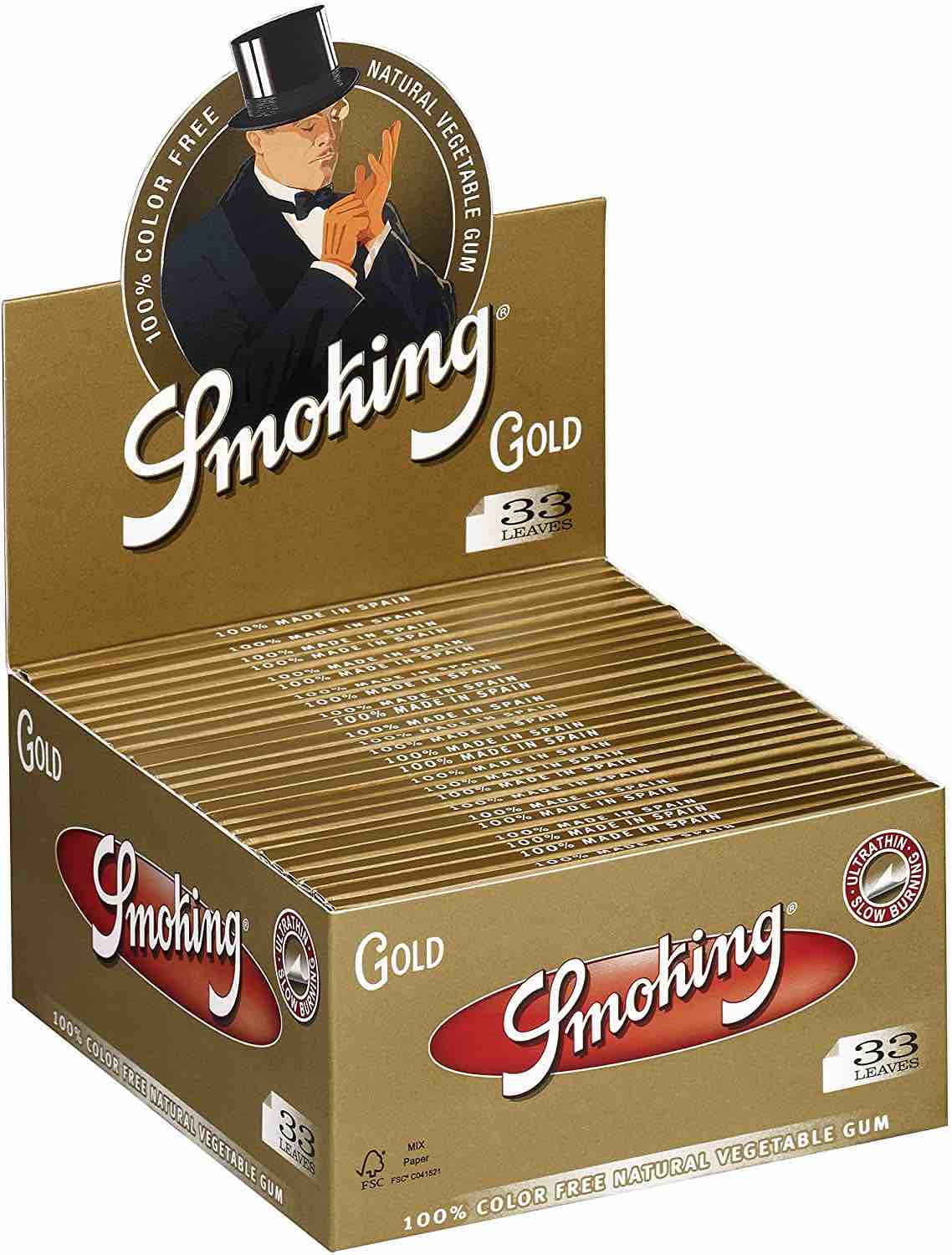 Smoking - Kingsize - Gold - Box - 50 x 33 Stück