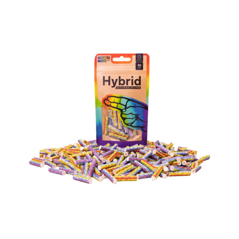 Hybrid Supreme - Aktivkohlefilter - Bag - Rainbow - 55 Stück