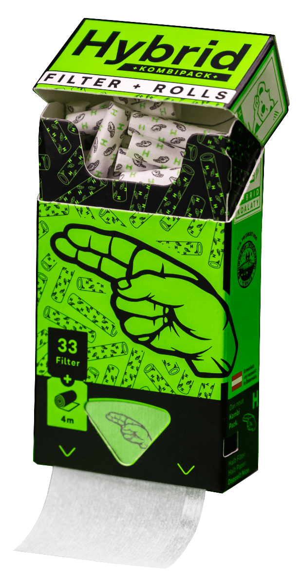 Hybrid Supreme Aktivkohlefilter - Filter & Rolls - 33 Stück - 4m