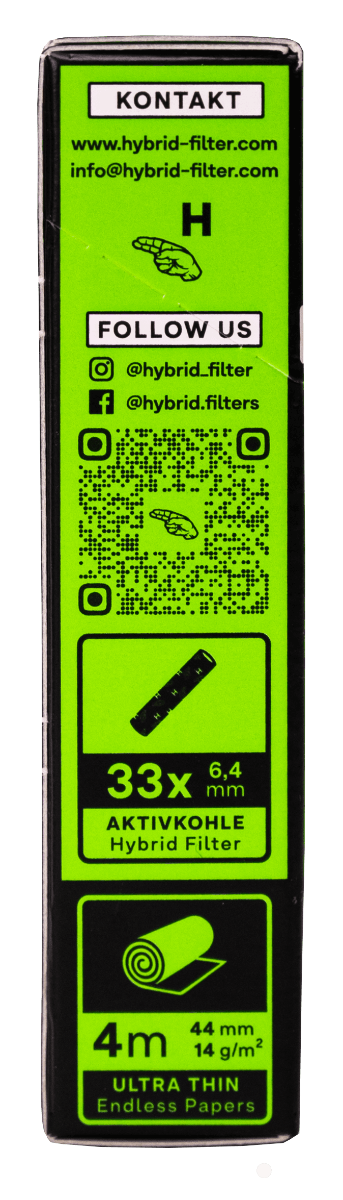 Hybrid Supreme Aktivkohlefilter - Filter & Rolls - 33 Stück - 4m Bild 6
