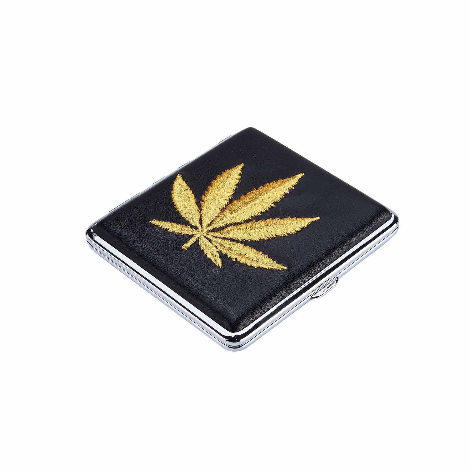 20er Zigarettenetui - Hemp Leaf gestickt - Display - 12 Stück Bild 3