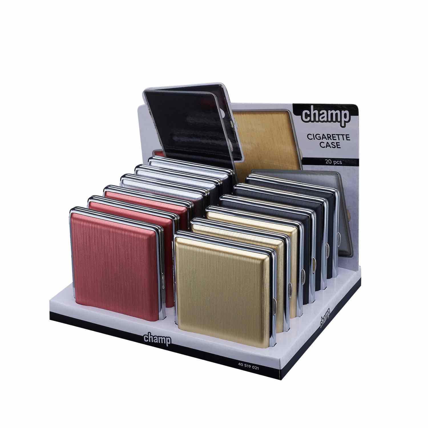20er Zigarettenetui - Matt gebürstet - Display - 12 Stück