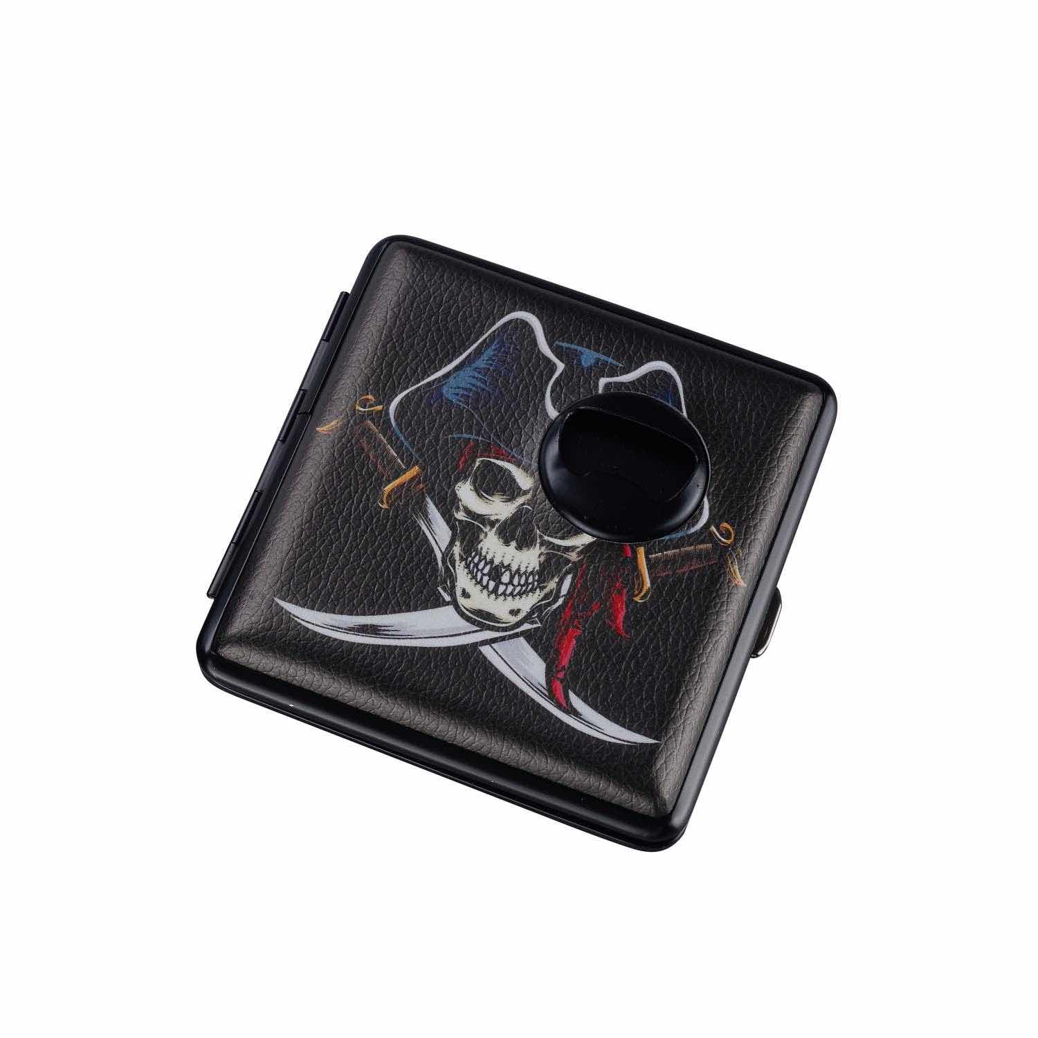 20er Zigarettenetui - Piraten Totenkopf & Flaschenöffner - Display - 12 Stück Bild 4