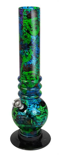 Acryl Bong - Street Art Blue - 26cm - blau