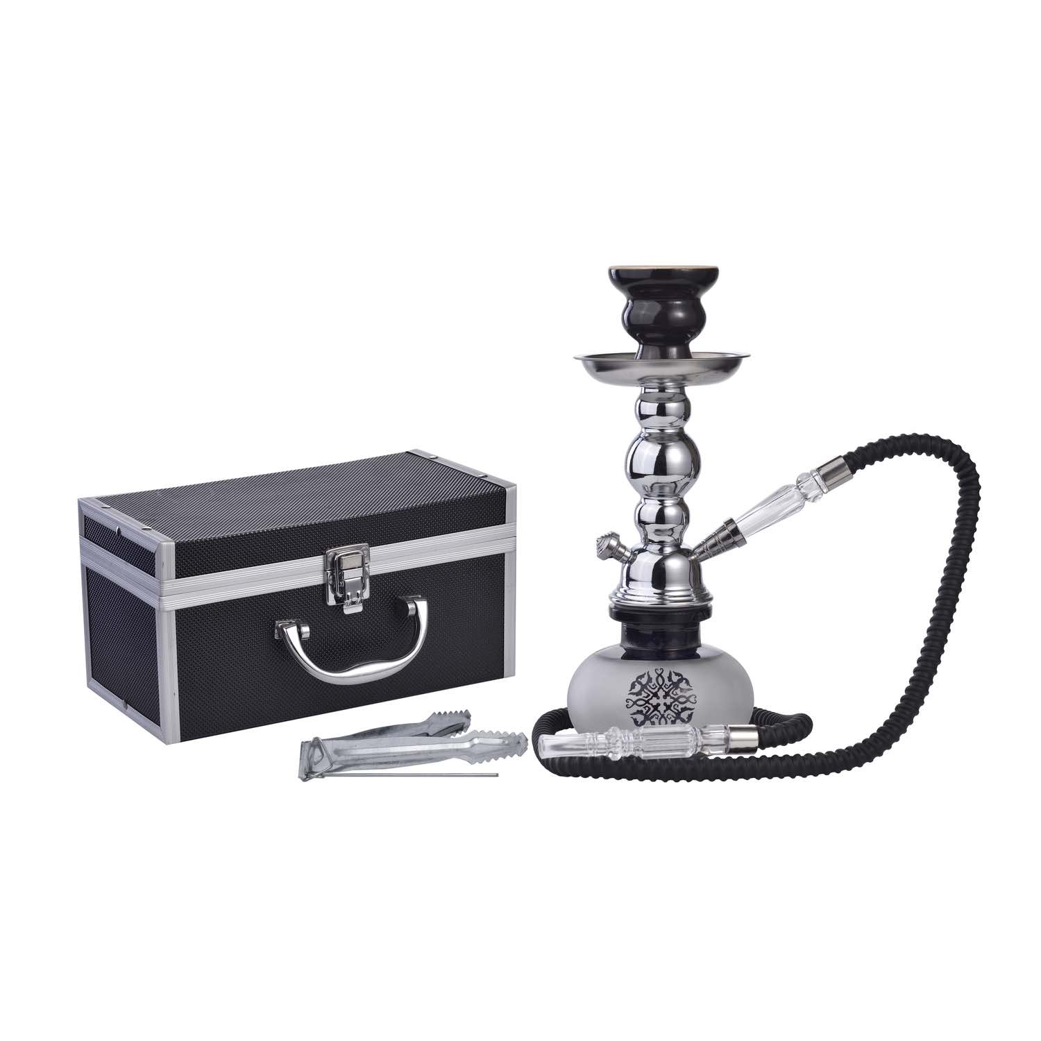 Al Malik - Shisha Beni Mellal Black - 250mm - Transportkoffer - Geschenkbox