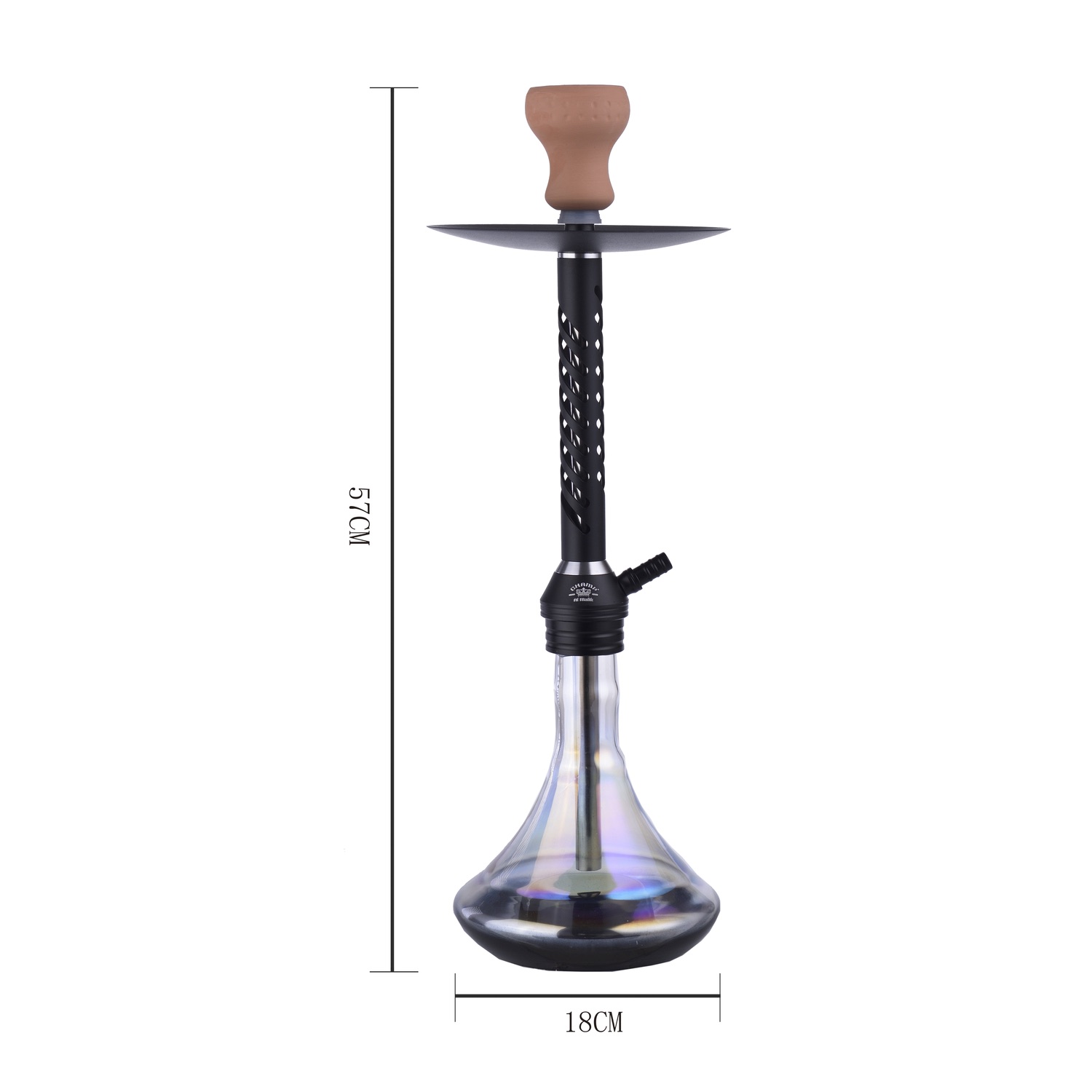 Al Malik - Shisha Jorf - 570mm - Perlmutt / Black Bild 3