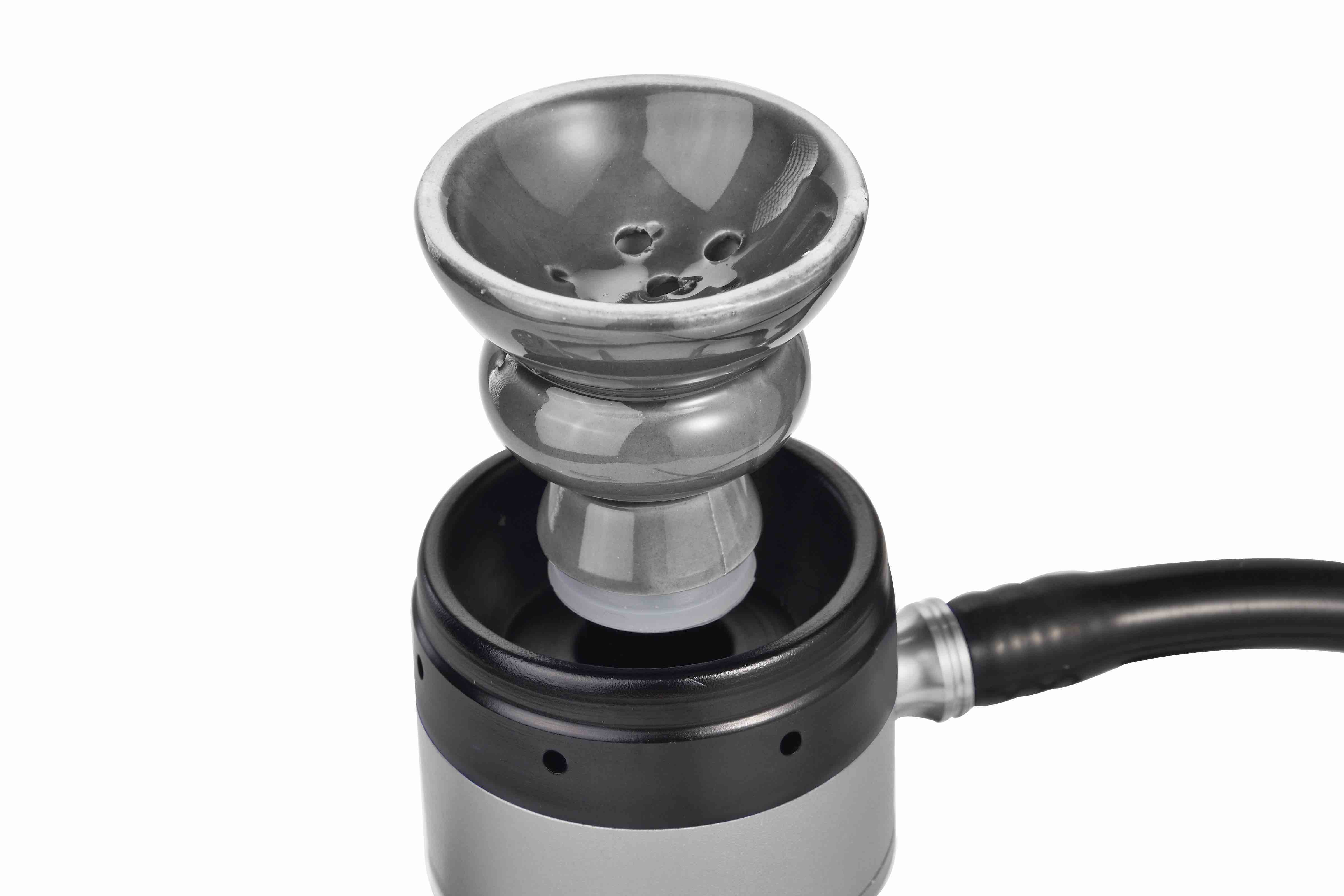 Al Malik - Shisha Sefrou Black / Silver - 280mm - schwarz / silber Bild 3