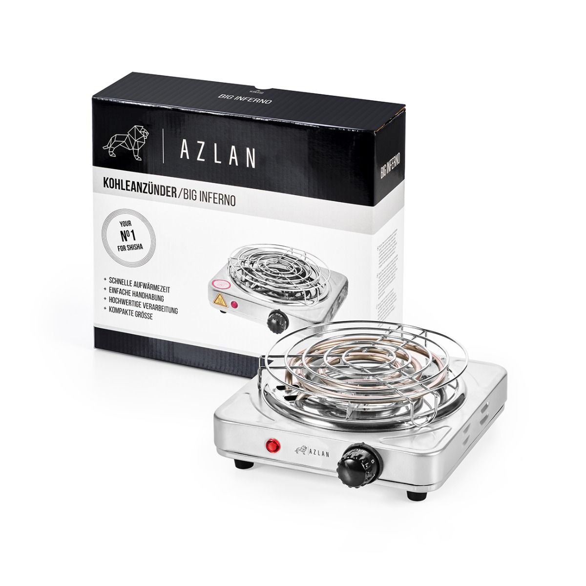 AZLAN - Kohleanzünder elektrisch - Big Inferno - 1000W