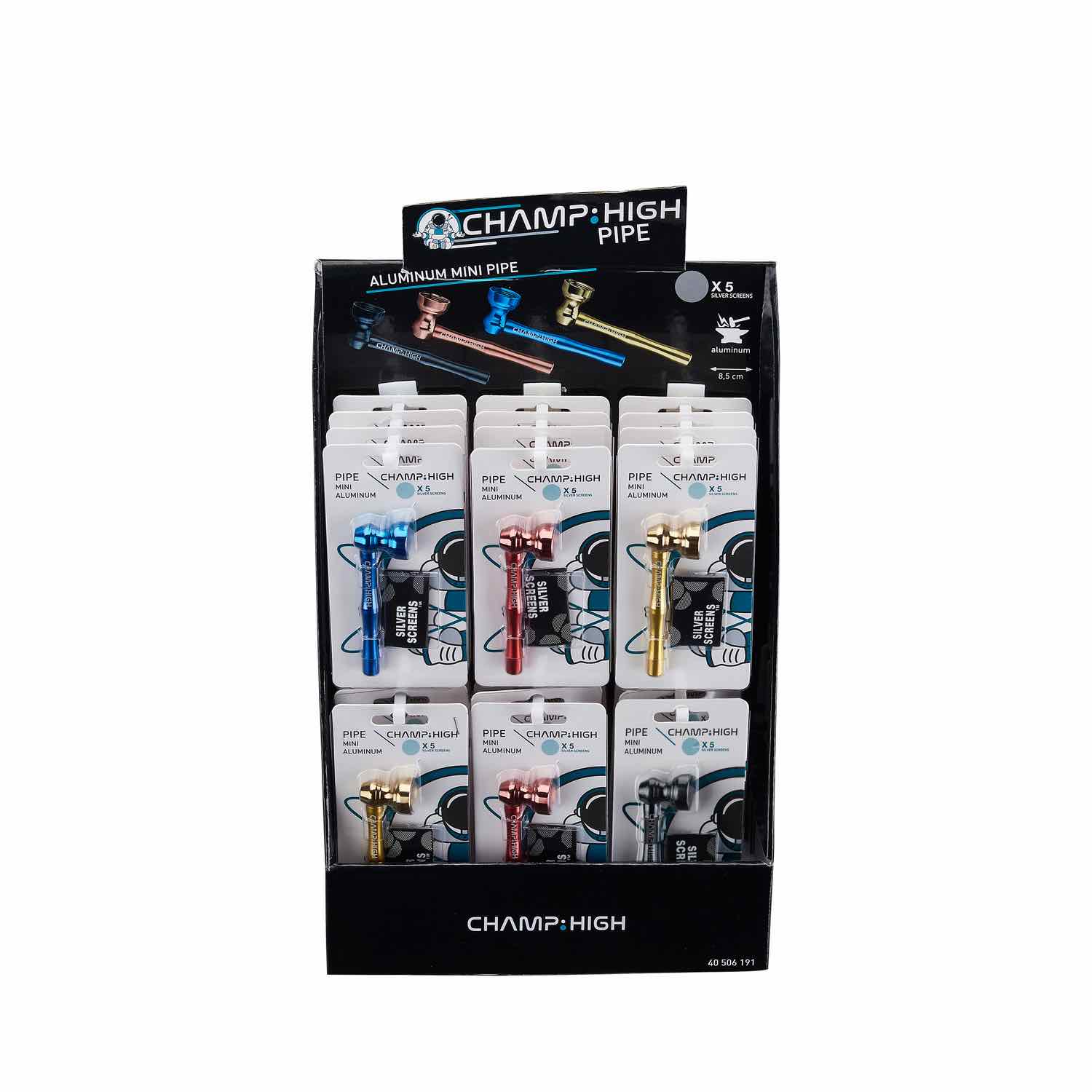 Champ High - Alu Mini Pipe - 85mm - Display - 24 Stück