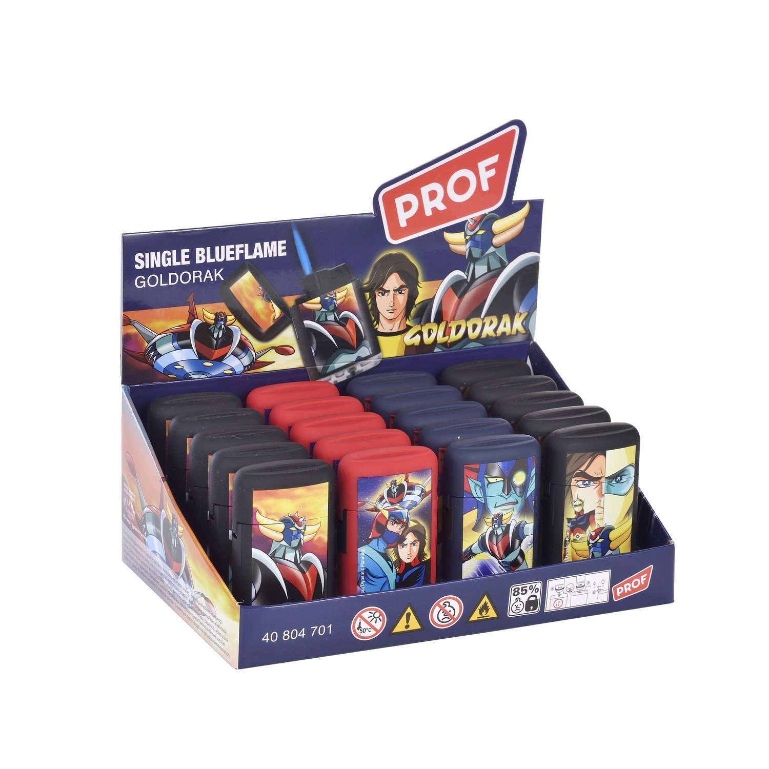 Goldorak Feuerzeug - Jetflame Blue - Display - 20 Stück