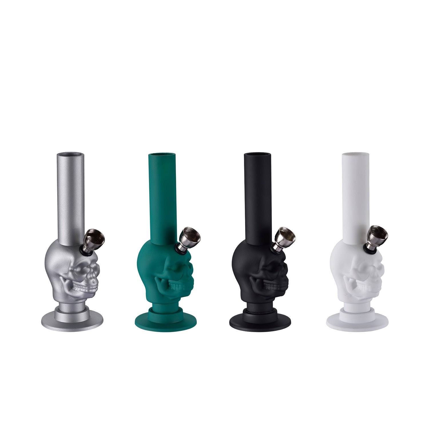 Champ High - Bong Mini Skull Silikon - 40mm - 15cm - Display - 12 Stück Bild 2