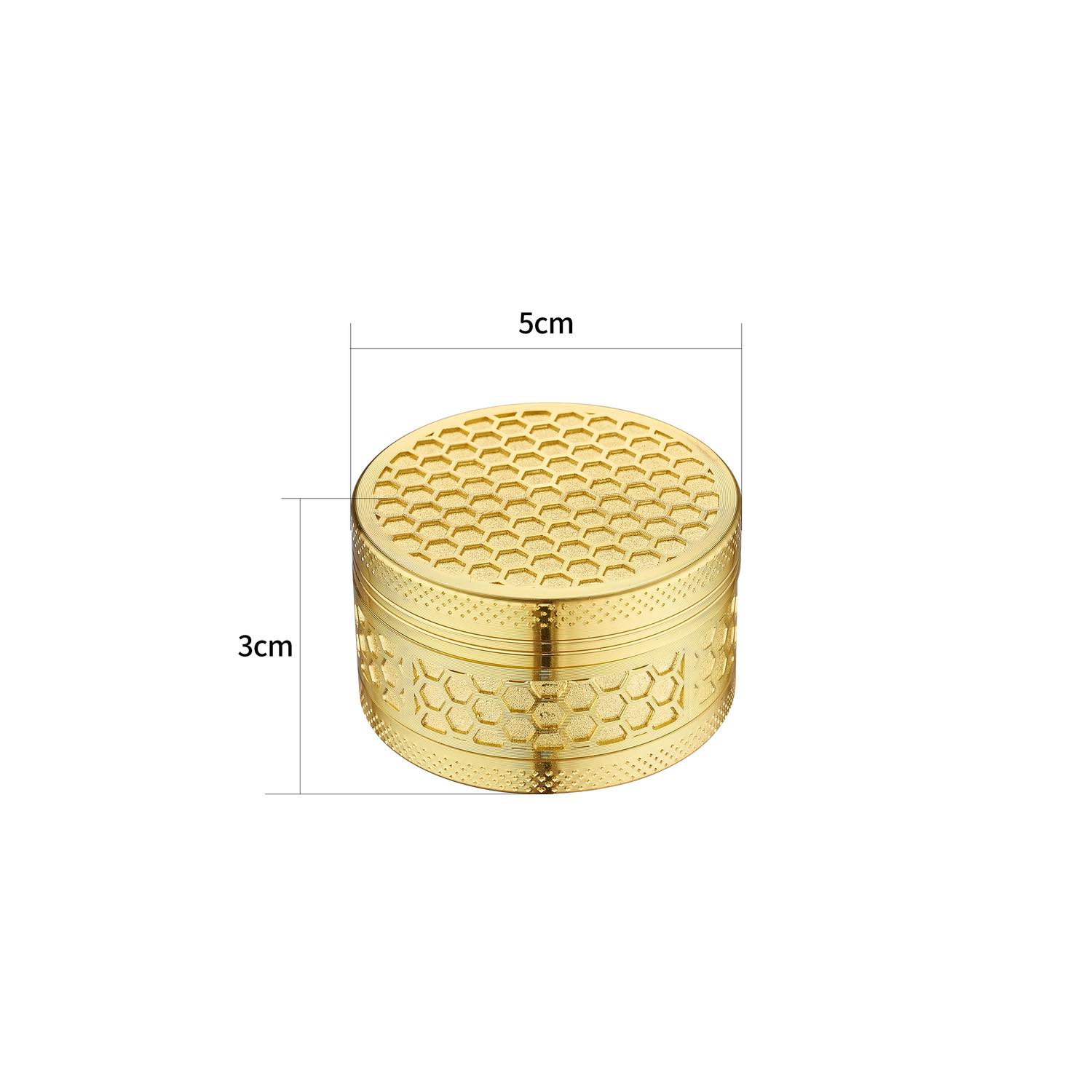 Champ High - Grinder Golden Honeycomb - 50mm - 3 Layers - Display - 12 Stück Bild 4