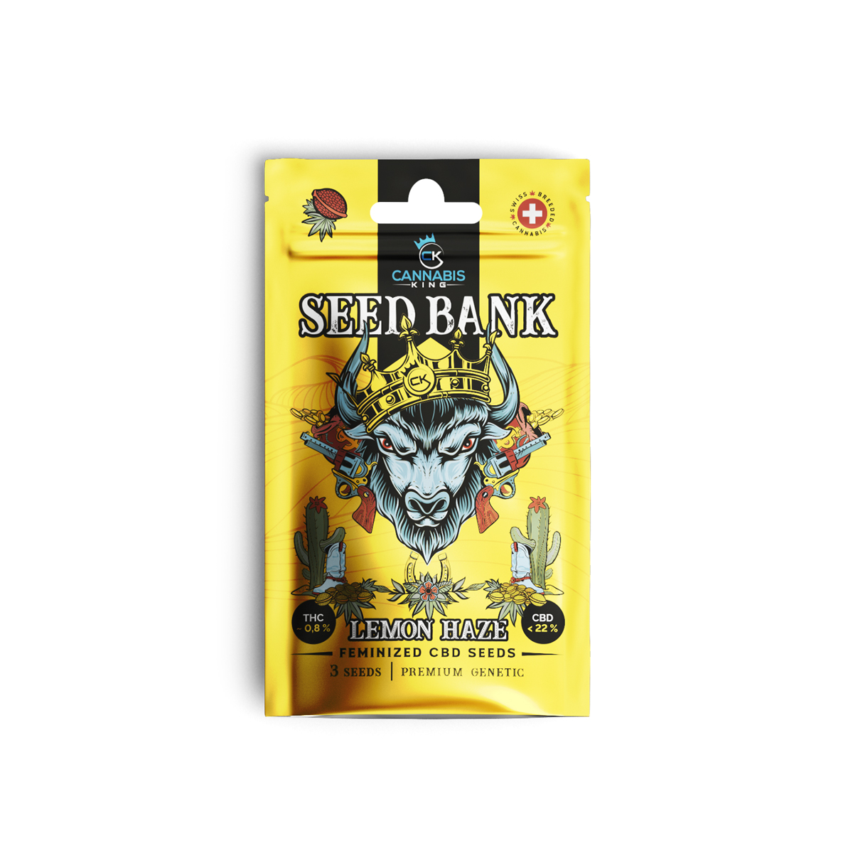 CK Seed Bank Premium Genetic - Lemon Haze - feminisierte CBD Samen - 3 Stück
