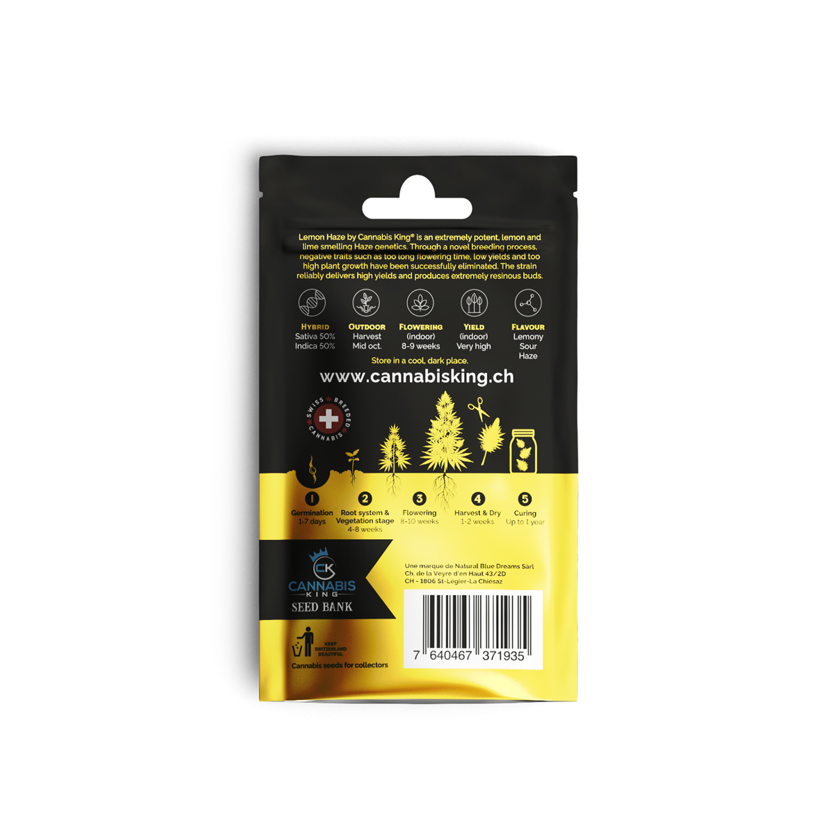 CK Seed Bank Premium Genetic - Lemon Haze - feminisierte CBD Samen - 3 Stück Bild 2